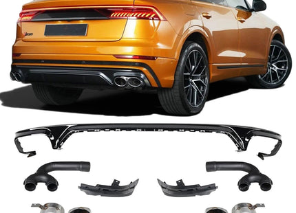 Diffuser med ändrör i blanksvart för Audi Q8 MK1