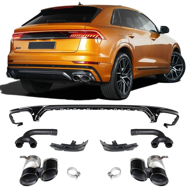Diffuser med ändrör i blanksvart för Audi Q8 MK1