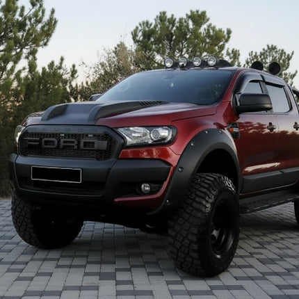 Blanksvarta Skärmbreddare Jumbo Ford Ranger T6/T7/T8 2012-2022