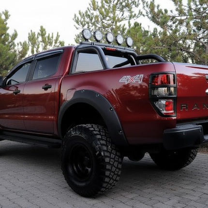 Blanksvarta Skärmbreddare Jumbo Ford Ranger T6/T7/T8 2012-2022