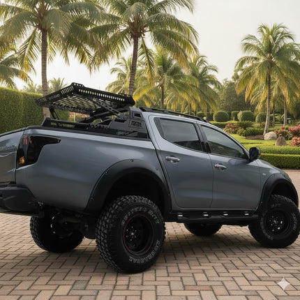Blanksvarta Skärmbreddare Jumbo Mitsubishi L200 Series 5 / Fiat Fullback 2015-2018