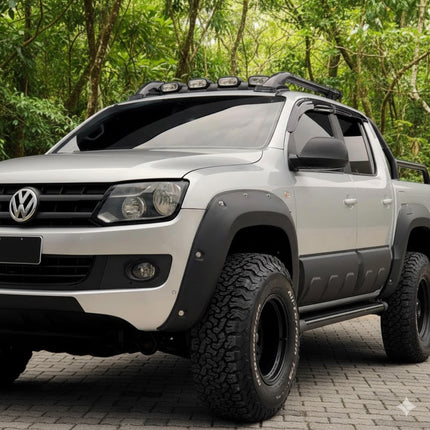 Blanksvarta Skärmbreddare Jumbo Volkswagen Amarok Mk1 2010-2016