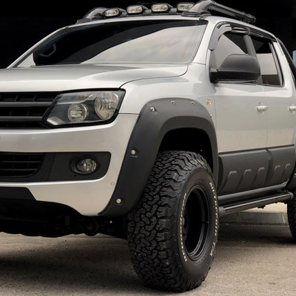 Blanksvarta Skärmbreddare Jumbo Volkswagen Amarok Mk1 Facelift 2016-2021