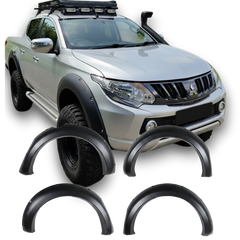 Blanksvarta Skärmbreddare Jumbo Mitsubishi L200 Series 5 / Fiat Fullback 2015-2018