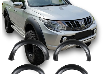 Blanksvarta Skärmbreddare Jumbo Mitsubishi L200 Series 5 / Fiat Fullback 2015-2018