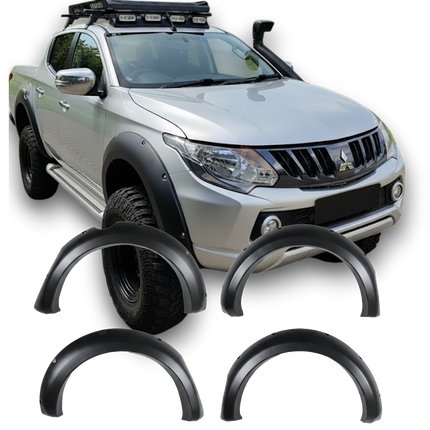 Blanksvarta Skärmbreddare Jumbo Mitsubishi L200 Series 5 / Fiat Fullback 2015-2018