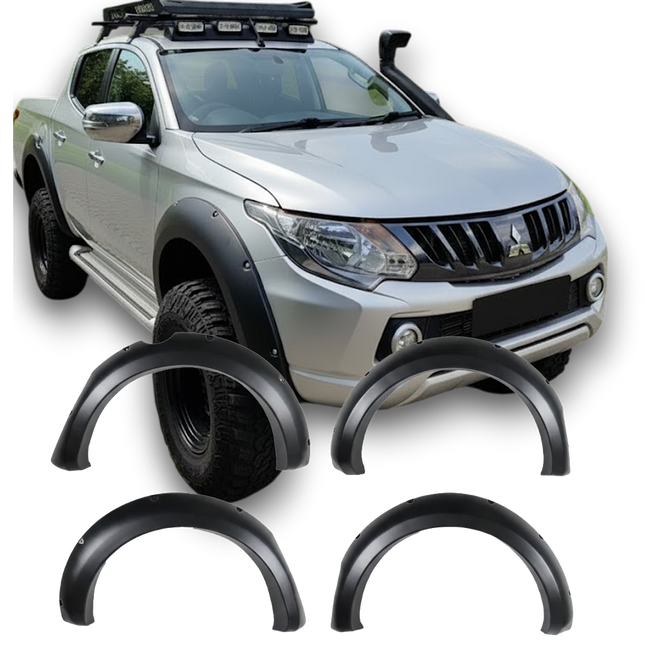 Blanksvarta Skärmbreddare Jumbo Mitsubishi L200 Series 5 / Fiat Fullback 2015-2018