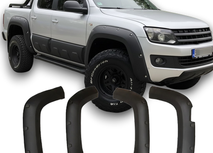 Blanksvarta Skärmbreddare Jumbo Volkswagen Amarok Mk1 2010-2016