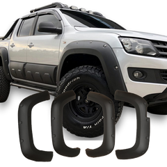 Blanksvarta Skärmbreddare Jumbo Volkswagen Amarok Mk1 Facelift 2016-2021
