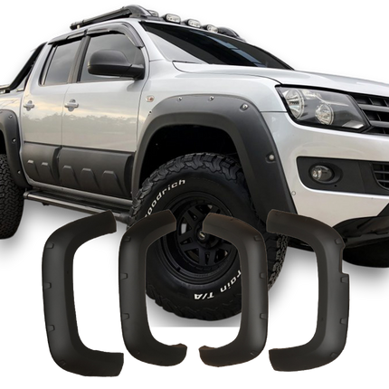 Blanksvarta Skärmbreddare Jumbo Volkswagen Amarok Mk1 Facelift 2016-2021