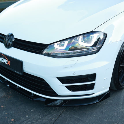 Blanksvart Frontsplitter Volkswagen Golf Mk7 2013-2016 (R / R-Line)