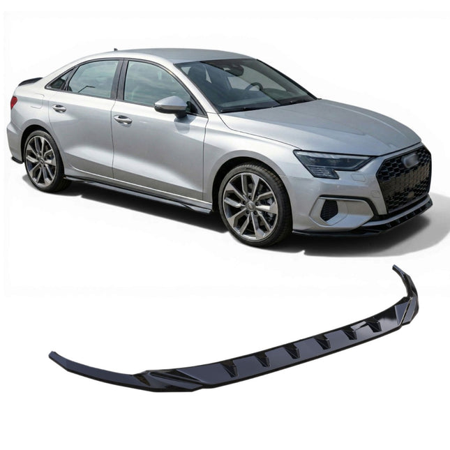 Frontsplitter i blanksvart för Audi A3 8Y