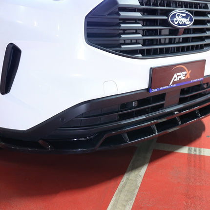 Blanksvart Frontsplitter Ford Transit Custom Mk2 2023+
