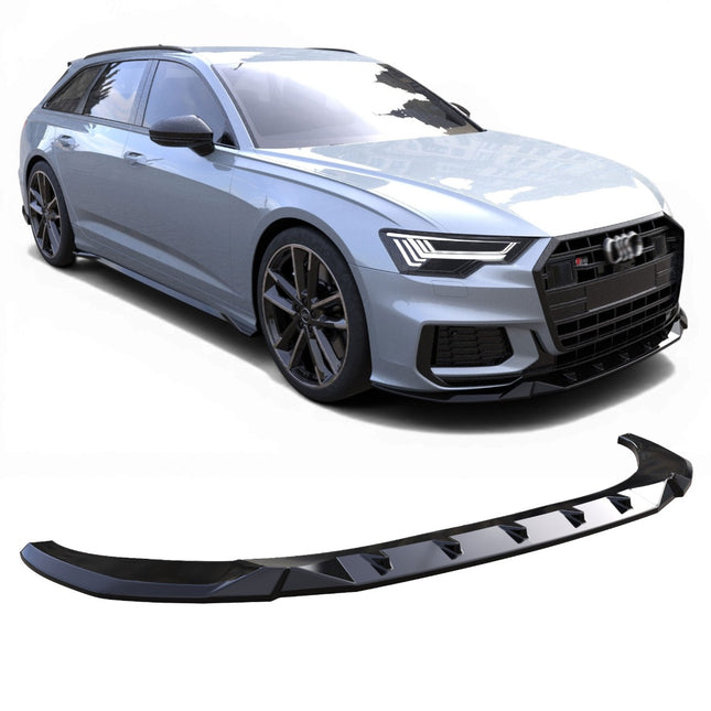 Frontsplitter i blanksvart för Audi A6/S6 C8