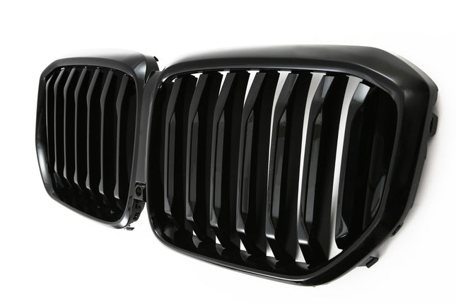 Grill med enkla ribbor i blanksvart för BMW X5 G05 Facelift