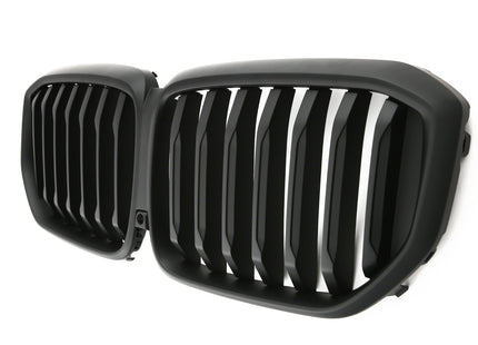 Grill med enkla ribbor i mattsvart för BMW X5 G05 Facelift