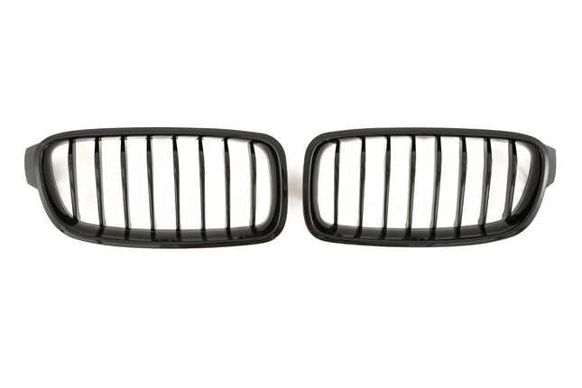 Blanksvart Grill Enkelribb BMW 3-Serie F30/F31 2011-2019