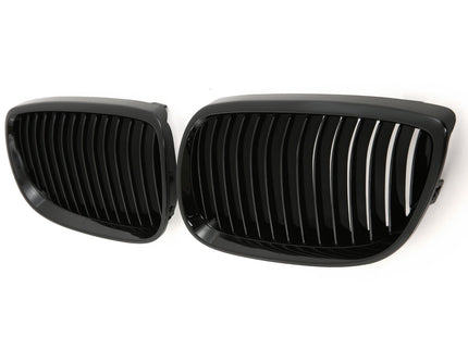 Grill med enkla ribbor i svart för BMW 3-serie E92/E93/M3 E92 (före facelift)