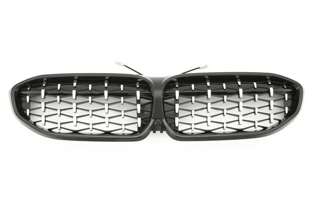 Grill Diamond i krom med LED för BMW 3-serie G20