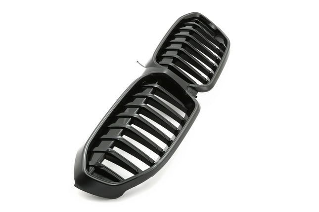 Grill med dubbla ribbor i svart med LED för BMW 3-serie G20/G21