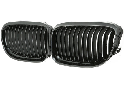 Grill med enkla ribbor i svart för BMW 3-serie E90/E91 Facelift