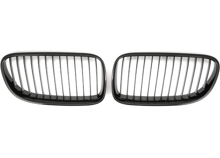Blanksvart Grill Enkelribb BMW 3-Serie E92/E93 Facelift 2010-2013