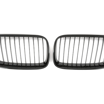 Blanksvart Grill Enkelribb BMW 3-Serie E92/E93 Facelift 2010-2013