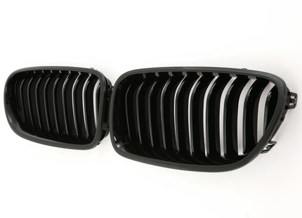 Grill med enkla ribbor i svart för BMW 5-serie F10/F11