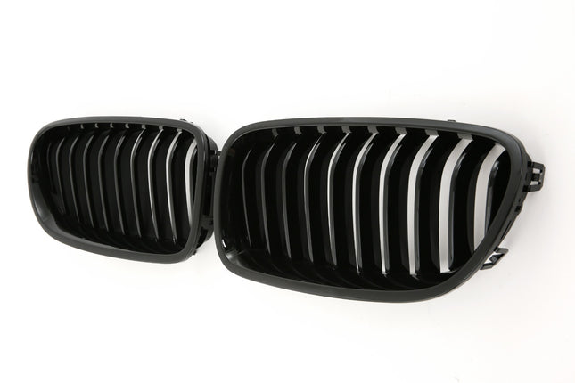 Grill med enkla ribbor i svart för BMW 5-serie F10/F11