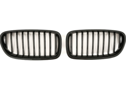 Grill med enkla ribbor i svart för BMW 5-serie F10/F11
