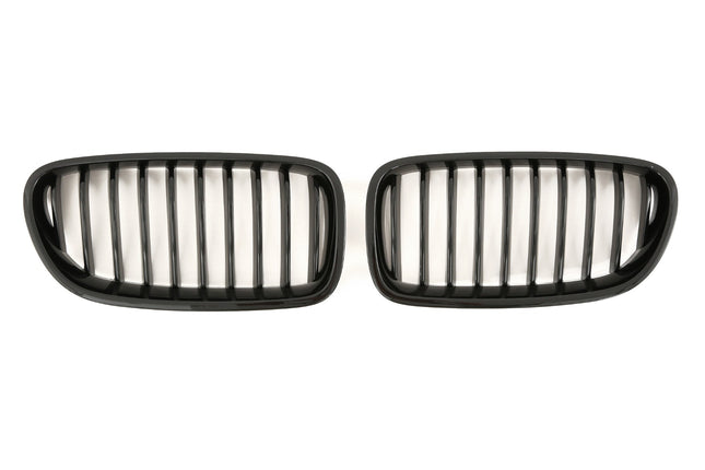 Grill med enkla ribbor i svart för BMW 5-serie F10/F11
