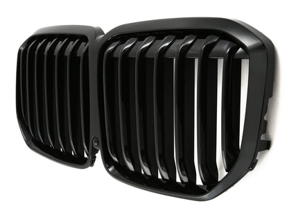 Grill med enkla ribbor i svart för BMW X7 G07 (före facelift)