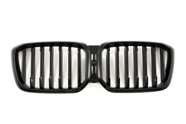 Grill med enkla ribbor i blanksvart för BMW X3 G01/X4 G02 Facelift