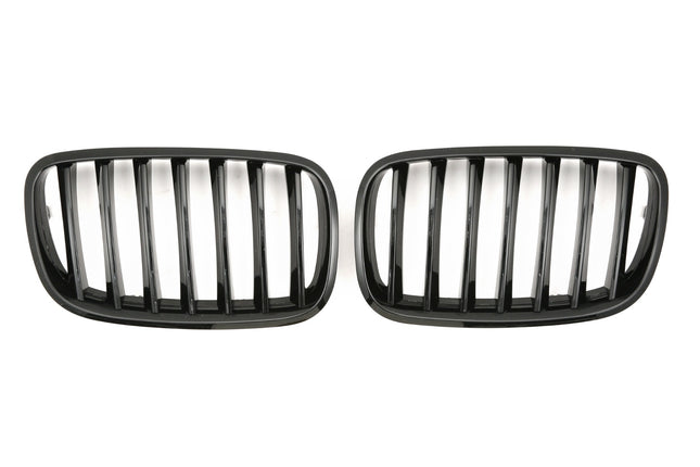 Grill med enkla ribbor i svart för BMW X5 E70/X6 E71