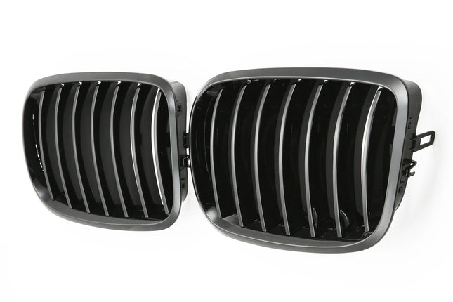 Grill med enkla ribbor i svart för BMW X5 E70/X6 E71