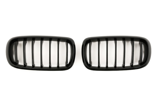 Grill med enkla ribbor i svart för BMW X5 F15/X6 F16