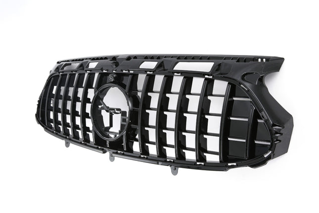 Grill Panamericana GT i svart för Mercedes GLA H247 Facelift AMG-Line
