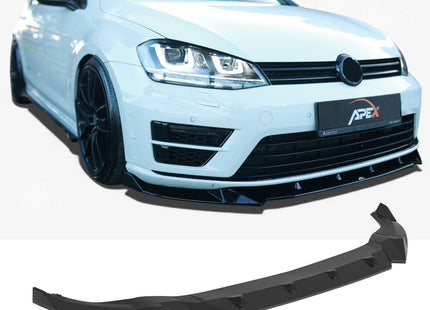 Blanksvart Frontsplitter Volkswagen Golf Mk7 2013-2016 (R / R-Line)