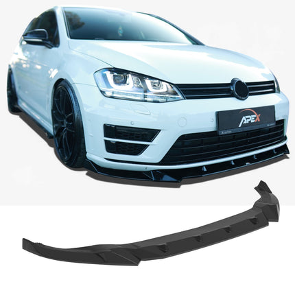 Blanksvart Frontsplitter Volkswagen Golf Mk7 2013-2016 (R / R-Line)