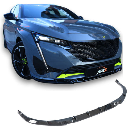 Blanksvart Frontsplitter Peugeot 308 GT Mk3 2021+