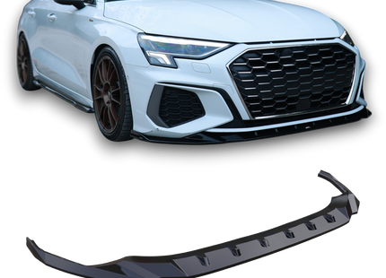 Frontsplitter i blanksvart för Audi A3 8Y S-Line