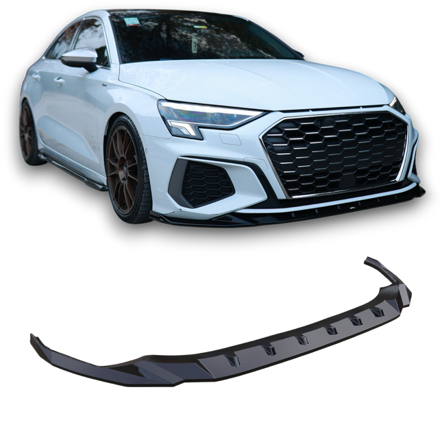 Frontsplitter i blanksvart för Audi A3 8Y S-Line