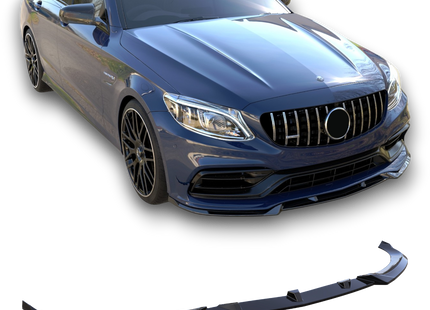 Frontsplitter i blanksvart för Mercedes C-Klass W205 C63 AMG