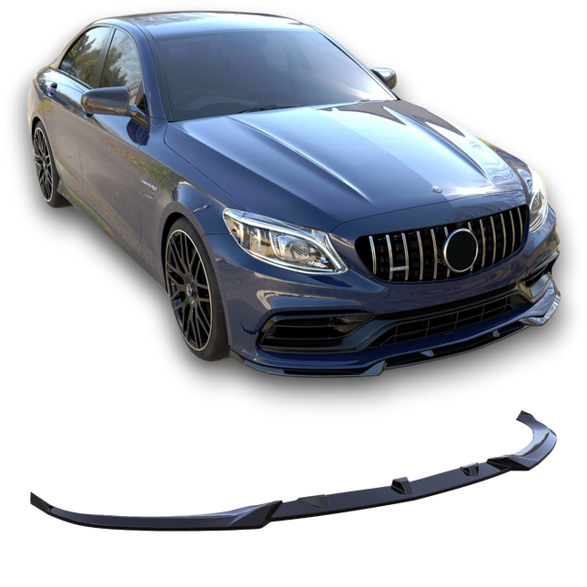 Frontsplitter i blanksvart för Mercedes C-Klass W205 C63 AMG