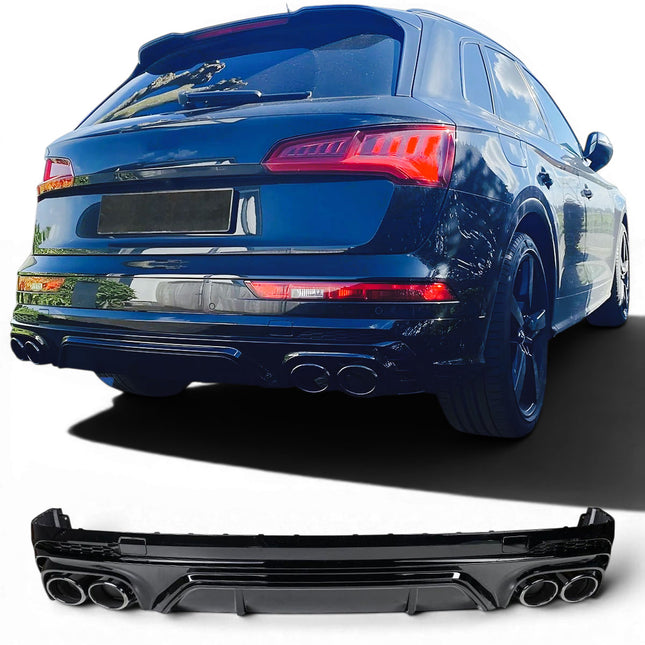 Diffuser med ändrör i blanksvart för Audi Q5/SQ5 MK2 (före facelift)