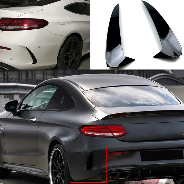 Frontflaps i svart för Mercedes C-Klass C205/A205