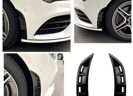 Luftintag till frontstötfångare i blanksvart för Mercedes CLA C118