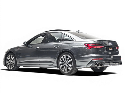 Diffuser med ändrör i svart för Audi A6 C8