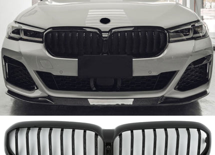 Grill med enkla ribbor i blanksvart för BMW 5-serie G30/G31 Facelift
