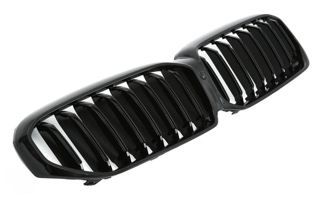 Grill med enkla ribbor i blanksvart för BMW 5-serie G30/G31 Facelift